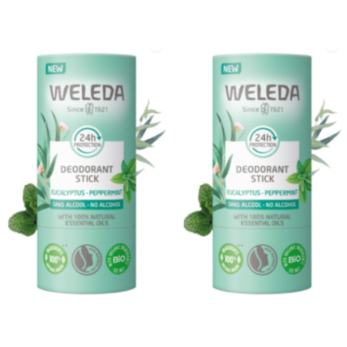 WELEDA Deodorant Stick Eucalyptus-Peppermint - Lot de 2x50g