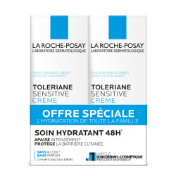 TOLÉRIANE Sensitive Crème Soin Hydratant 48h - Lot de 2x40ml LA