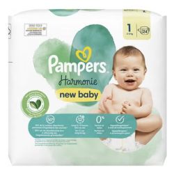 PAMPERS COUCHES HARMONIETaille 1 (2 à 5kg) - 24 Changes