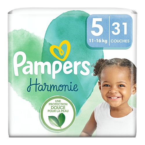 PAMPERS COUCHES HARMONIE Size 5 (11 to 16kg) - 64 Changes