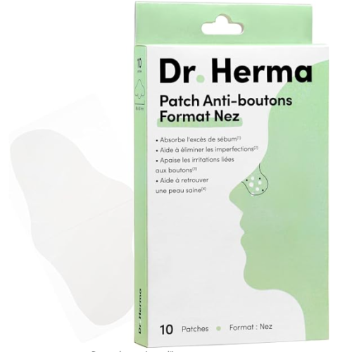DR.HERMA Patch Anti Boutons Format Nez - 10 Patchs