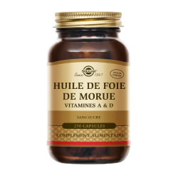 SOLGAR HUILE DE FOIE DE MORUE Vitamine A et D - 250 Capsules