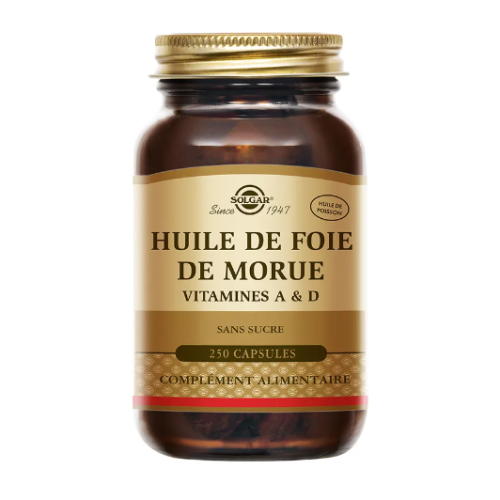 SOLGAR HUILE DE FOIE DE MORUE Vitamine A et D - 250 Capsules