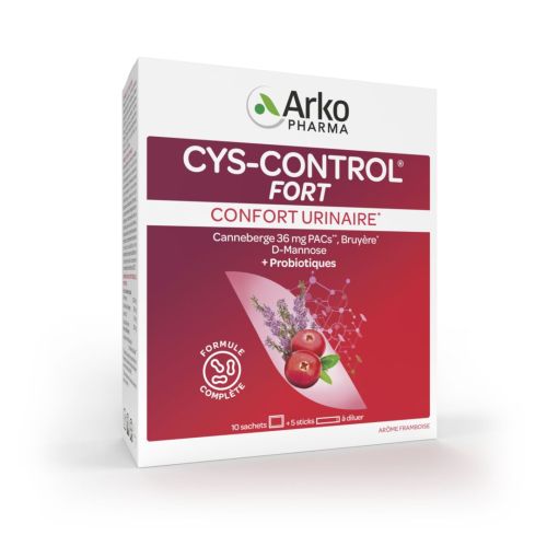 ARKOPHARMA CYSCONTROL FORT Confort Urinaire - 10 Sachets + 5 Sticks