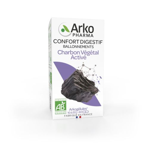 ARKOGÉLULES Charbon Végétal Actif - 40 Gélules