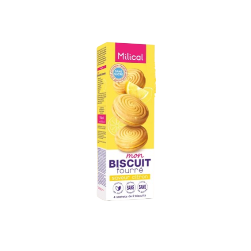 MILICAL BISCUITS Fourrés Saveur Citron - 12 Biscuits