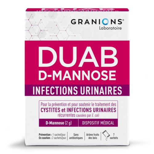 GRANIONS DUAB D-MANNOSE Cystites et Infections Urinaires - 7 Sachets