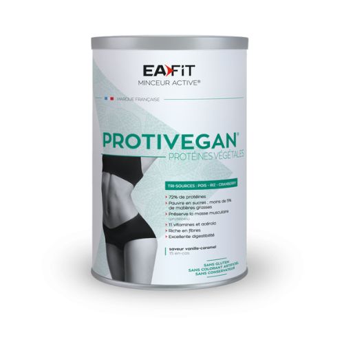 EAFIT PROTIVEGAN Protéines Végétales Saveur Vanille Caramel - 450g