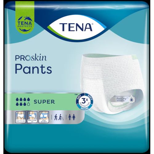 TENA PROSKIN PANTS Size Medium Super X12