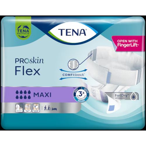 TENA PROSKIN FLEX MAXI Taille L - 21 Changes complets d'incontinence avec ceinture 