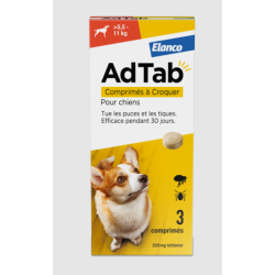ELANCO ADTAB Chewable Tablets Dogs (5.5-11kg) - 3 Tablets