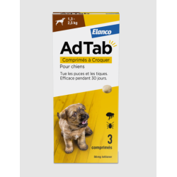 ELANCO ADTAB Chewable Tablets Dogs (1.5-2.5kg) - 3 Tablets