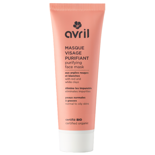 AVRIL MASQUE VISAGE PURIFIANT Argiles Rouges et Blanches - 50ml