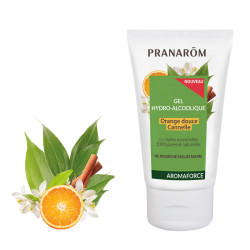 PRANAROM AROMAFORCE GEL HYDRO-ALCOOLIQUE Orange Cannelle - 50ml