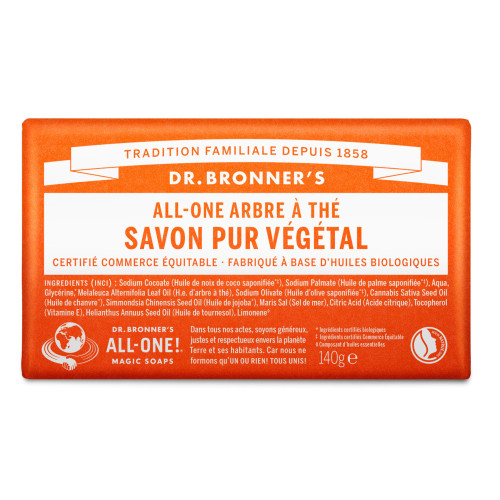 DR BRONNERS SAVON SDOLIDE Arbre à Thé - 140g