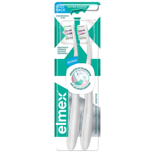 ELMEX SENSITIVE BROSSE A DENTS Précision Extra Souple - Duo