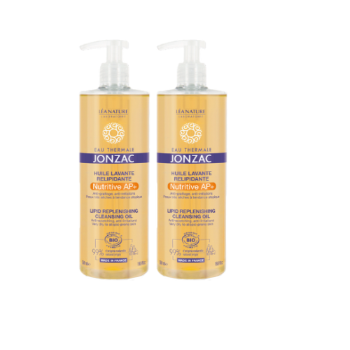 JONZAC NUTRITIVE AP+ Huile Lavante Relipidante - Lot de 2x500ml