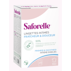 SAFORELLE LINGETTE INTIMES Ultra Douces - 10 Sachets Individuels