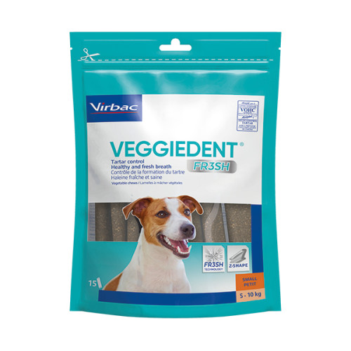 VIRBAC VEGGIEDENT FR3SH Chien 5-10kg - 15 Lamelles à Mâcher