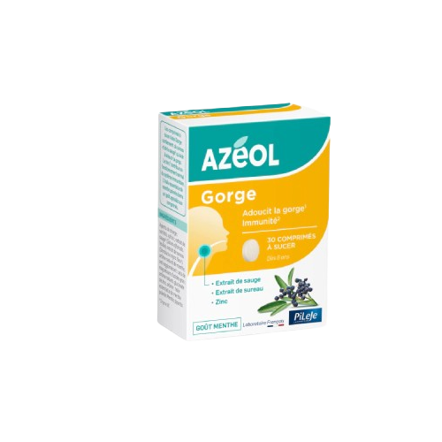 PILEJE AZEOL Gorge Goût Miel Citron - 30 Comprimés à Sucer