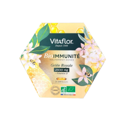 VITAFLOR GELÉE ROYALE BIO 2500mg et Vitamine D - 20 Ampoules de