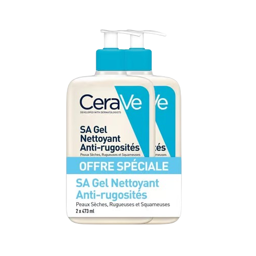 CERAVE SA Gel Nettoyant Anti-rugosités - lot de 2 x 473 ml